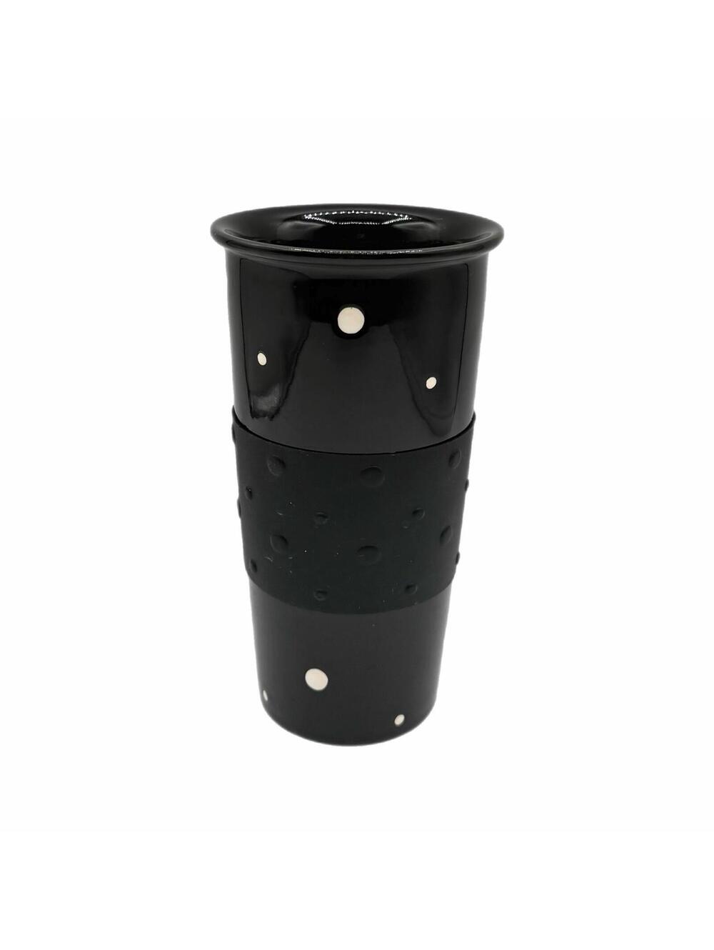 Vintage Temp-Tations Black Polka Dots 12oz Travel Mug – No Lid